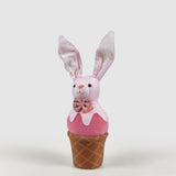 EDG Enzo De Gasperi Decorazione di Pasqua Peluche Coniglio Gelato 29x9cm Rosa
