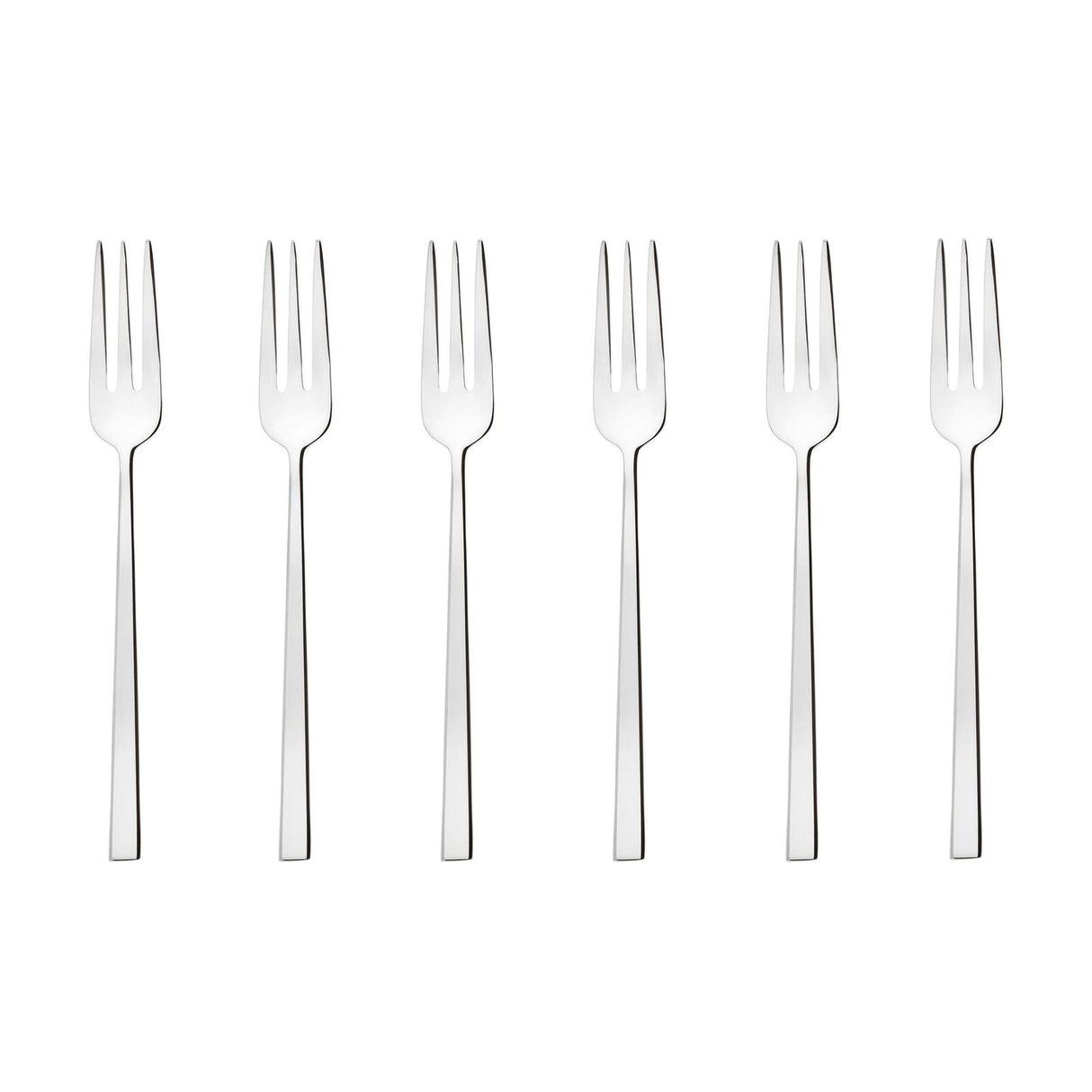 SAMBONET Rock Forchettine da Dolce Dessert Set 6 Pezzi Posate Acciaio Inox