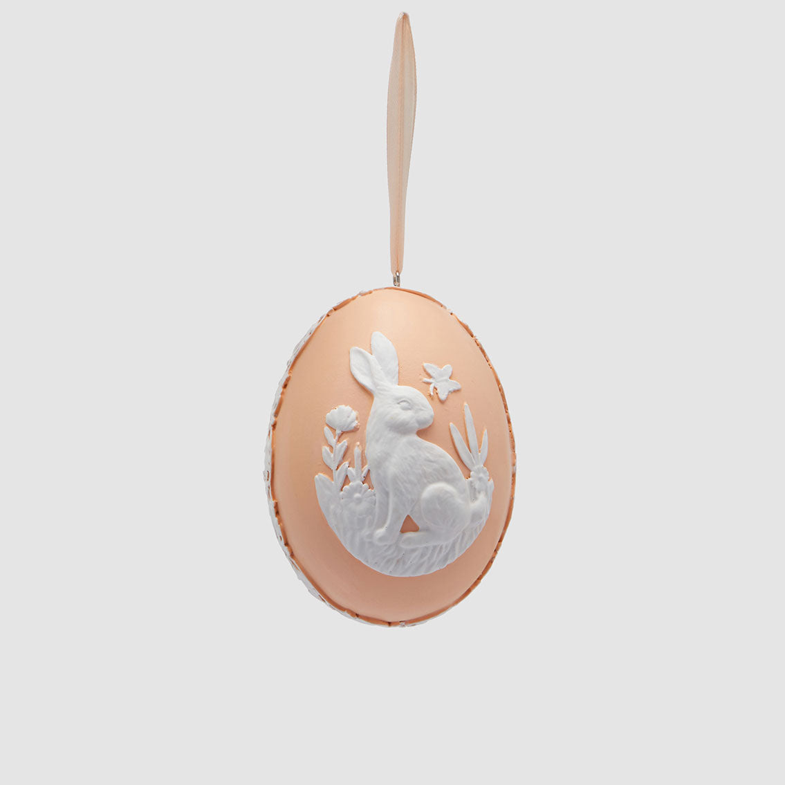 EDG Enzo De Gasperi Addobbo di Pasqua Arancio Coniglio 10,5cm Poliresina