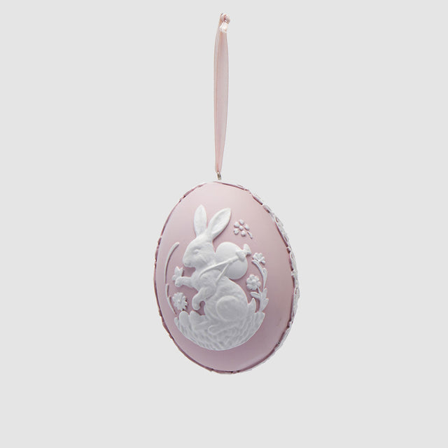 EDG Enzo De Gasperi Addobbo di Pasqua Rosa Coniglio 10,5cm Poliresina