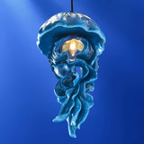 WERNS Lampada a SospensioneA Ava Medusa 42cm Blu Poliresina