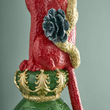 WERNS Tavolino Leopardo con Cacatua 40x51cm Poliresina