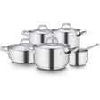 BARAZZONI Chef Line Batteria Set di Pentole 9 Pezzi Acciaio Inox Made in Italy