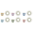 EASY LIFE Spring Parade Set 6 Tazzine Espresso 100ml con Piattini Porcellana