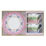 EASY LIFE Spring Parade Set 2 Tazze Tè 240ml con Piattini Porcellana