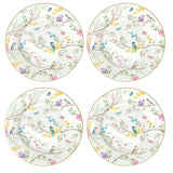 EASY LIFE Birds Melody Set 4 Piatti Dessert 19cm in Scatola Regalo Porcellana