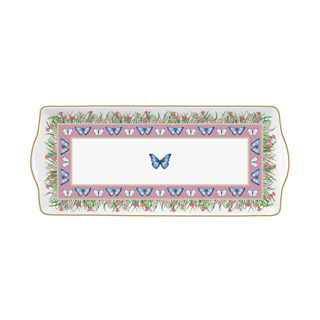 EASY LIFE Spring Parade Vassoio con Manici 35x15cm Porcellana