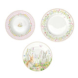 EASY LIFE Happy Easter Servizio Tavola Piatti Set 18 Pezzi Porcellana Tavola di Pasqua