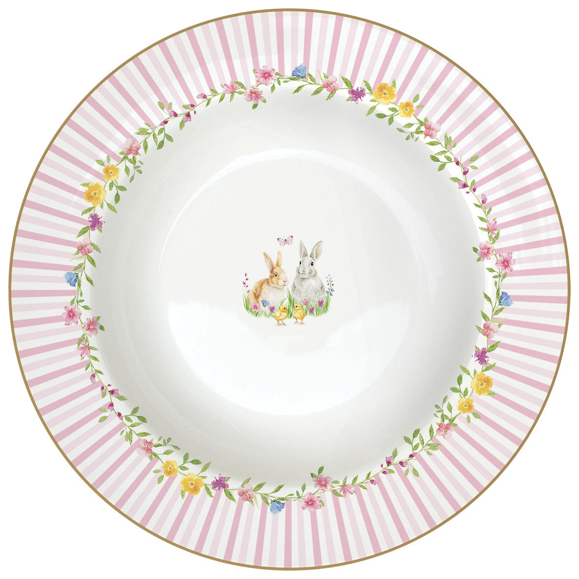 EASY LIFE Happy Easter Servizio Tavola Piatti Set 18 Pezzi Porcellana Tavola di Pasqua