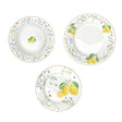 EASY LIFE Fleurs et Citrons Limoni Servizio Tavola Piatti Set 18 Pezzi Porcellana