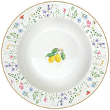 EASY LIFE Fleurs et Citrons Limoni Servizio Tavola Piatti Set 18 Pezzi Porcellana
