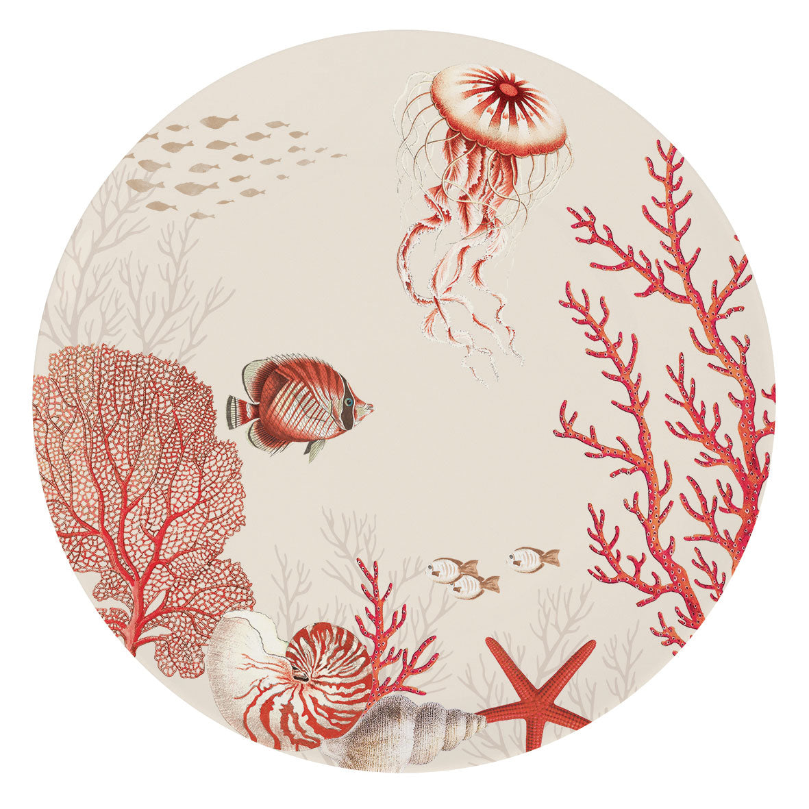 EASY LIFE Coral Reef Servizio Tavola Piatti Set 18 Pezzi Porcellana