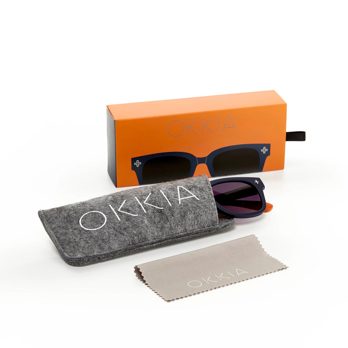 OKKIA Giovanni Occhiali da Sole Unisex Soft Touch Midnight