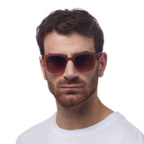 OKKIA Giovanni Occhiali da Sole Unisex Soft Touch Marrone Traslucido