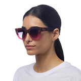 OKKIA Claudia Occhiali da Sole Donna Big Cat Eye Avana Rosa