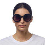 OKKIA Monica Occhiali da Sole Donna Tondi Nero