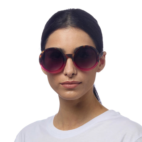 OKKIA Monica Occhiali da Sole Donna Tondi Avana Rosa