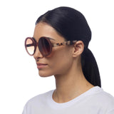 OKKIA Monica Occhiali da Sole Donna Tondi Rosa Avana