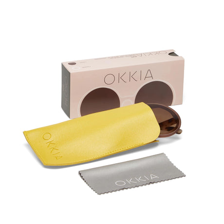 OKKIA Monica Occhiali da Sole Donna Tondi Rosa Avana