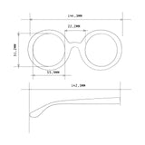 OKKIA Monica Occhiali da Sole Donna Tondi Rosa Avana