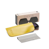 OKKIA Emma Occhiali da Sole Donna Esagonali Nero Sfumato Rosa