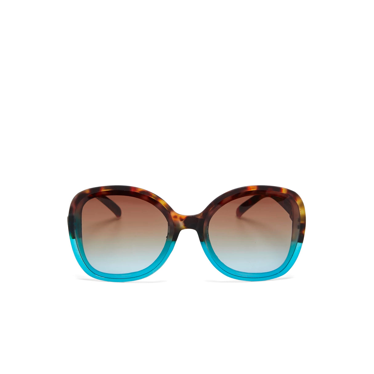 OKKIA Anna Occhiali da Sole Donna Esagonali Avana Blu