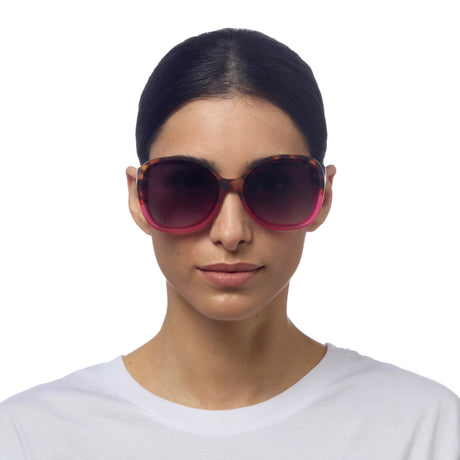 OKKIA Anna Occhiali da Sole Donna Esagonali Avana Rosa
