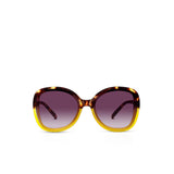 OKKIA Anna Occhiali da Sole Donna Esagonali Avana Giallo