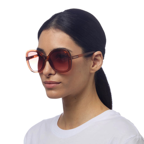 OKKIA Anna Occhiali da Sole Donna Esagonali Rosa Avana