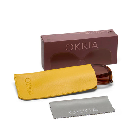 OKKIA Anna Occhiali da Sole Donna Esagonali Rosa Avana