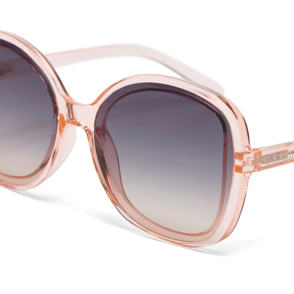 OKKIA Anna Occhiali da Sole Donna Esagonali Rosa Trasparente