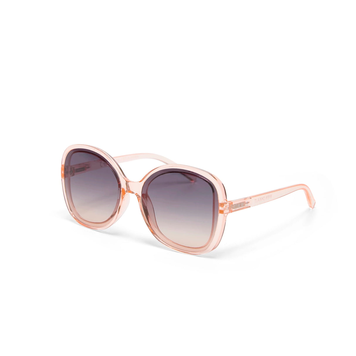 OKKIA Anna Occhiali da Sole Donna Esagonali Rosa Trasparente