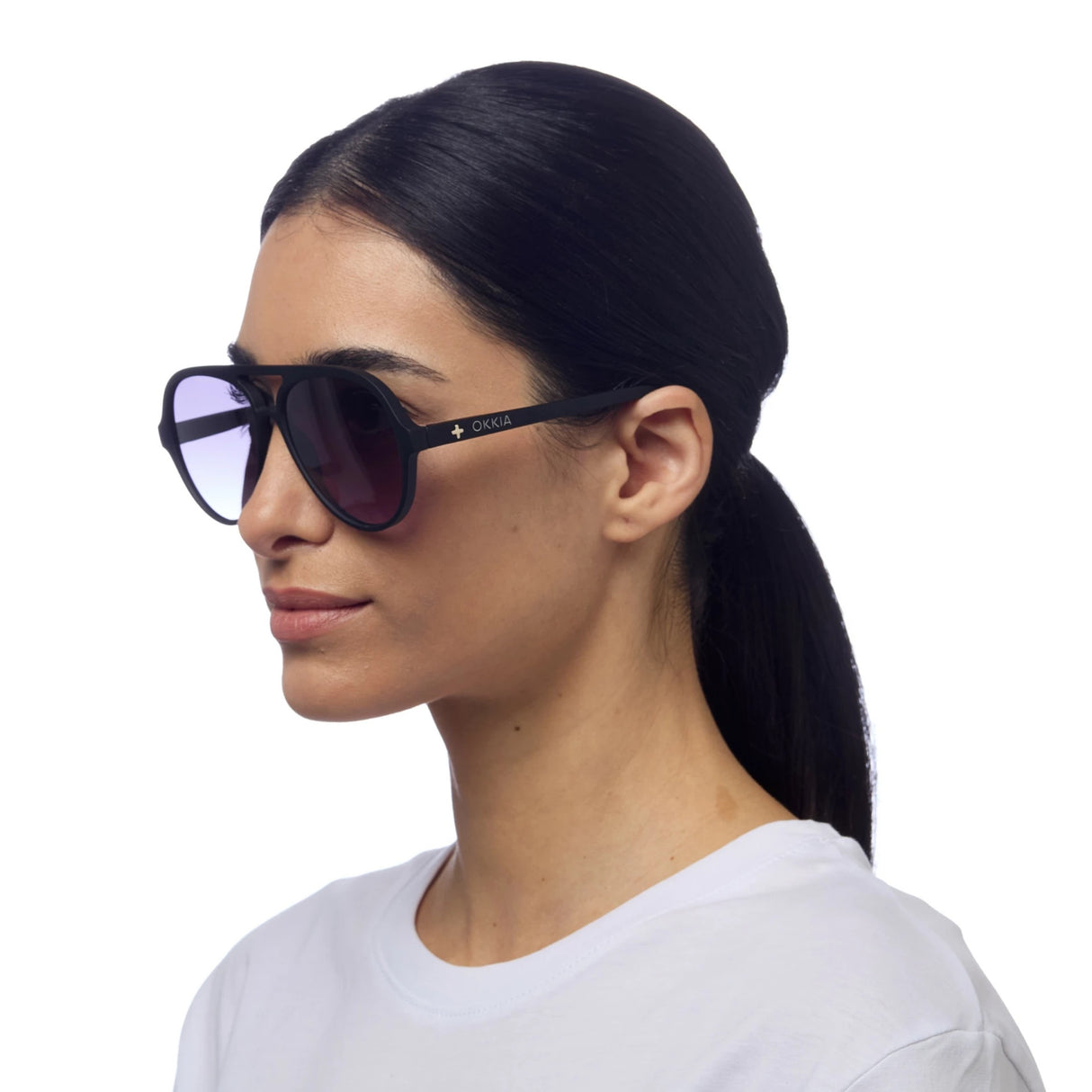 OKKIA Alessio Occhiali da Sole Unisex Goccia Nero