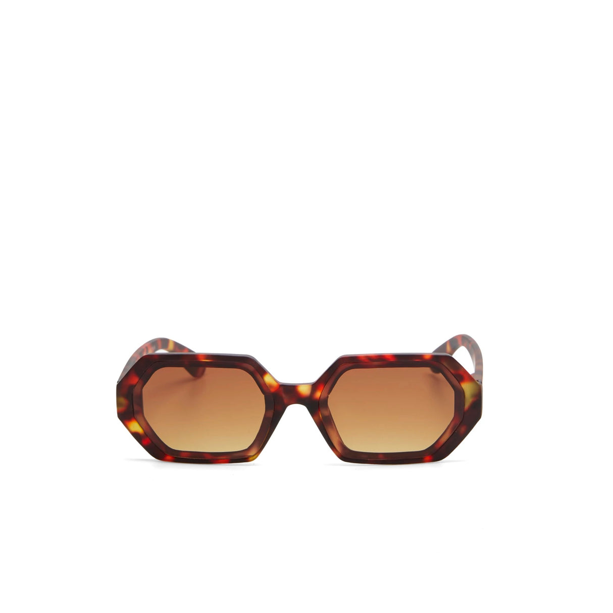 OKKIA Andrea Occhiali da Sole Unisex Esagonale Avana