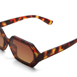 OKKIA Andrea Occhiali da Sole Unisex Esagonale Avana