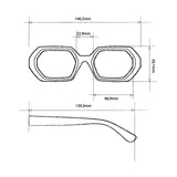 OKKIA Andrea Occhiali da Sole Unisex Esagonale Avana