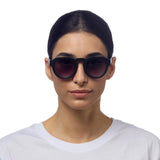 OKKIA Zeono Occhiali da Sole Unisex Tondo Nero