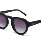 OKKIA Zeono Occhiali da Sole Unisex Tondo Nero