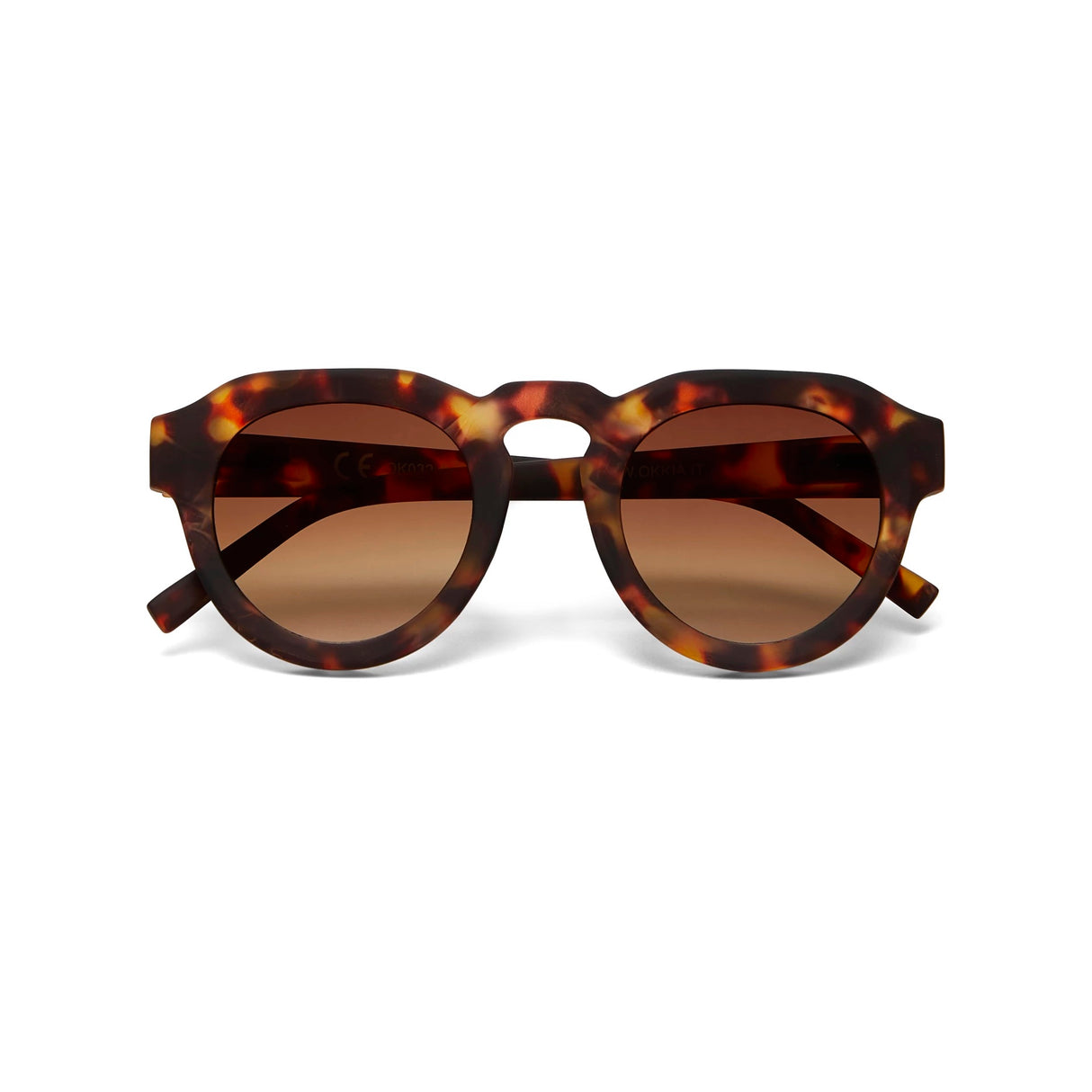 OKKIA Zeono Occhiali da Sole Unisex Tondo Classic Avana