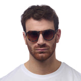 OKKIA Zeono Occhiali da Sole Unisex Tondo Classic Avana