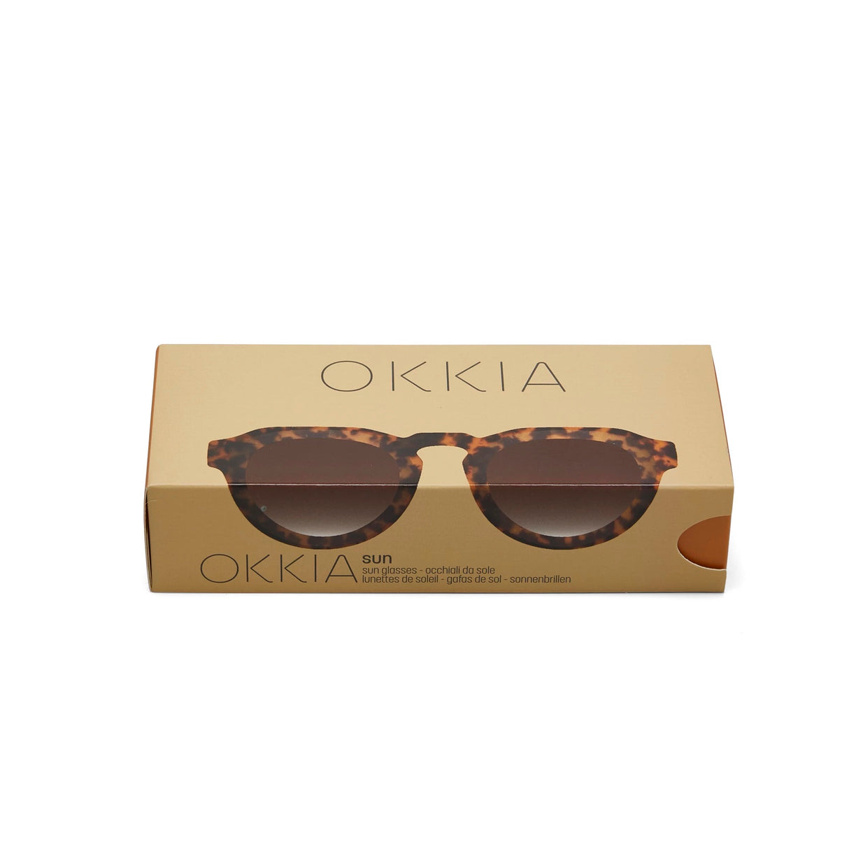 OKKIA Zeono Occhiali da Sole Unisex Tondo Classic Avana