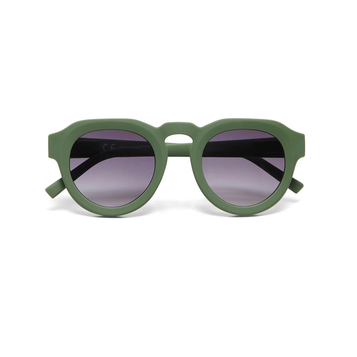 OKKIA Zeono Occhiali da Sole Unisex Tondo Verde