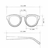 OKKIA Zeno Occhiali da Sole Unisex Tondo Giallo Avana