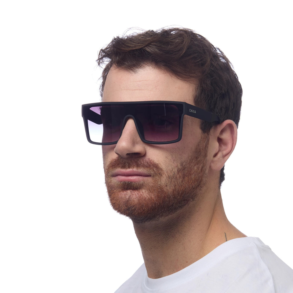 OKKIA Tokyo Occhiali da Sole Unisex Squadrato Nero