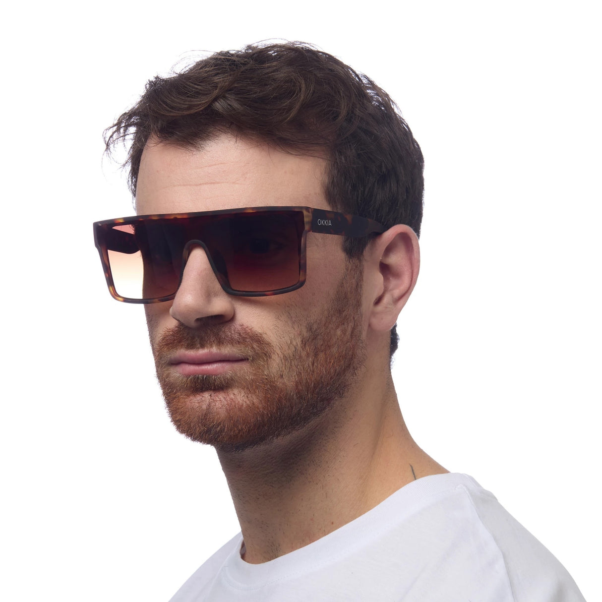 OKKIA Tokyo Occhiali da Sole Unisex Squadrato Classic Avana