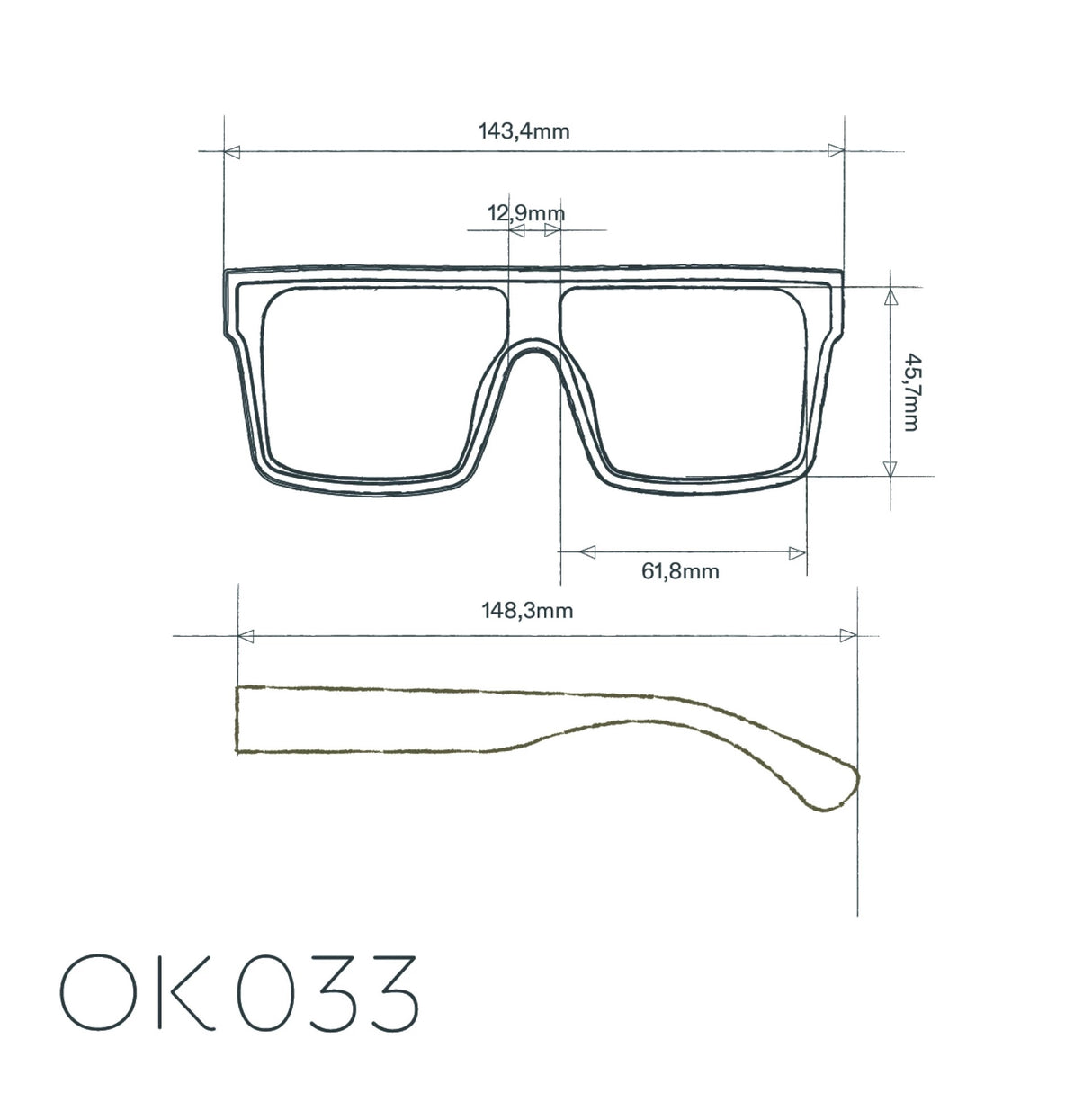 OKKIA Tokyo Occhiali da Sole Unisex Squadrato Classic Avana