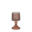 Portacandela lampada EDG in vetro lucido design vintage 15x8,5 cm