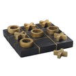 Gioco del Tris Mascagni Casa in resina finitura nero e oro 21x21 cm