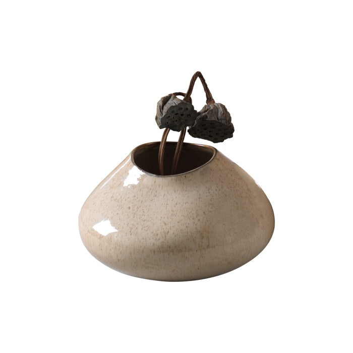 MASCAGNI CASA Vaso in Ceramica 21x13,5cm Sabbia