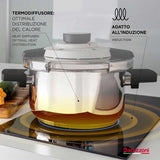 BARAZZONI Facile Dual System Pressure Cooker 4.5 L Stainless Steel 22cm
